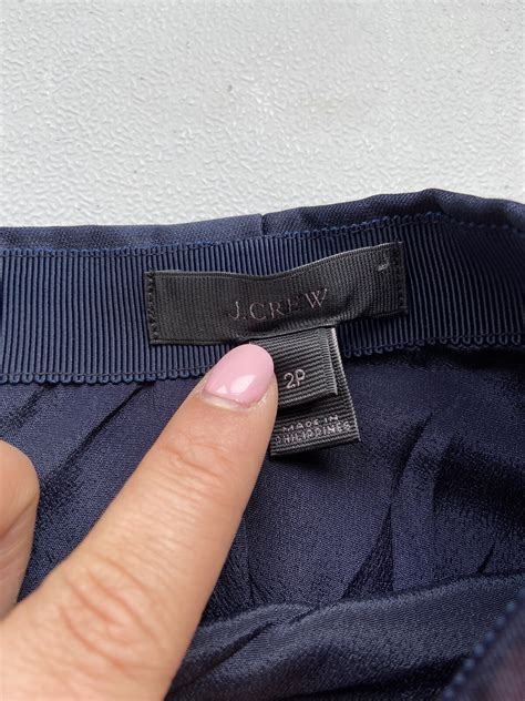 J.Crew Mini Skirt 2P Striped Polyester Zip Back - Navy Multi