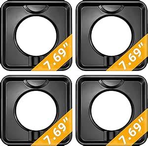 Amazon.com: Drip Pans for Gas Stove,Reusable Black Drip Pans,Square ...