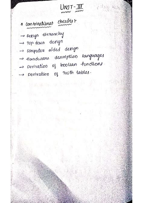 LST UNIT-3 Notes 431: Combinational Circuits Design Overview - Studocu