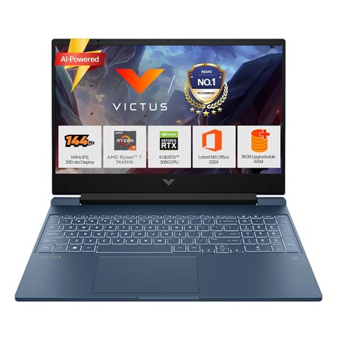 HP Victus, AMD Ryzen 7 7445HS, 6GB RTX 3050, 16GB DDR5(Upgradeable ...