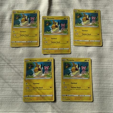 Lot of 5, Pokemon MORPEKO 036/072 cards, M/NM 2021 | eBay UK