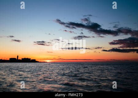 winter evening in the gulf of Trieste Stock Photo - Alamy