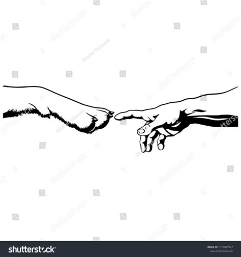 1 Images et Photos de Paw and hand man and dog creation of adam Libres ...