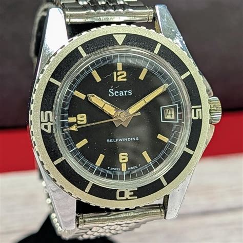 Sears Diver Selfwinding Watch Date Indicator ALL S.S. Wristwat... for ...