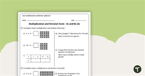 Multiplication+table+worksheets+grade+3 | Teach Starter