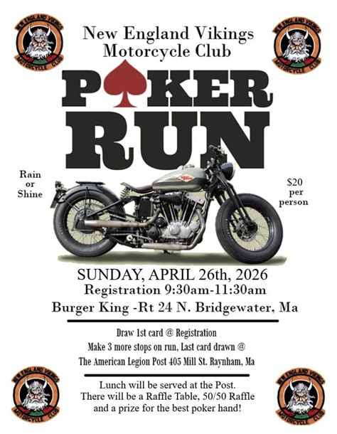 New England Vikings Motorcycle Club POKER RUN, Burger King (Burger King ...
