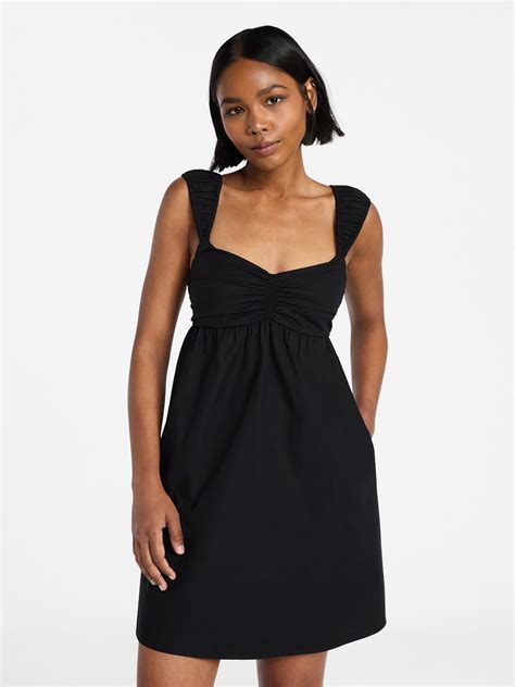 No Boundaries Poplin Dress, Women's XXS-XXL - Walmart.com