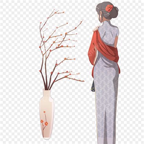 Flower Woman Shawl PNG, Vector, PSD, and Clipart With Transparent ...