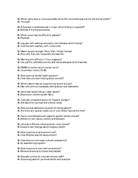 Module 1: Key Questions & Answers for Nursing Practice - Studocu