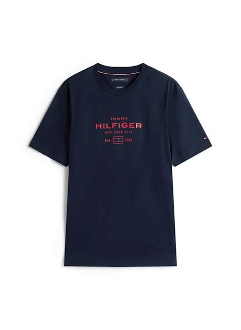 TOMMY HILFIGER Graphic Logo Crew Neck T-Shirt for Men | Best Price KSA