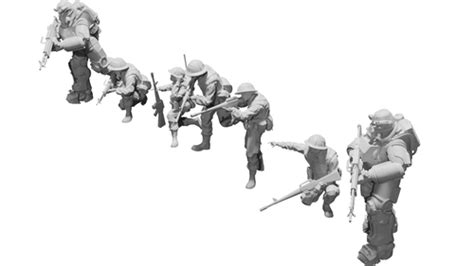 Miniature Figure Soldati NCR Fallout Power Armor Stampate 3D Fan Made ...