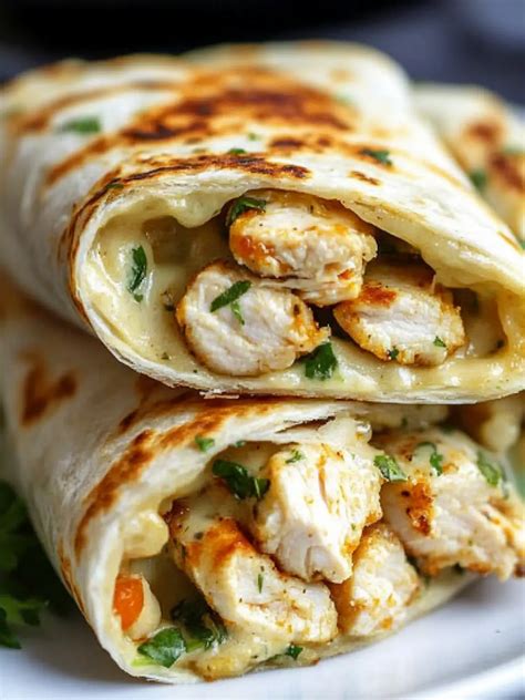 Irresistible Low Carb Cheesy Garlic Chicken Wraps Recipes