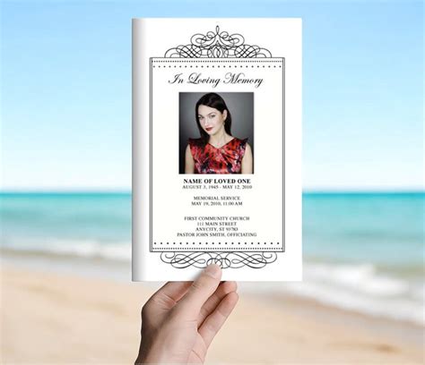 Funeral Program Template with Dove: A Symbol of Peace, Love, and Remem ...