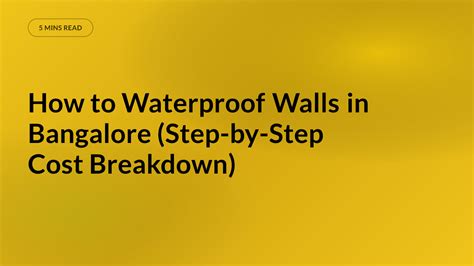 Waterproofing Costs in Bangalore 2026 – HomeRun