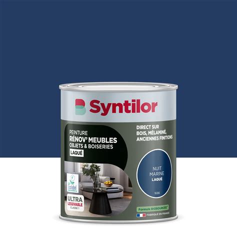 Peinture rénovation Meubles objets boiseries SYNTILOR nuit marine laqué ...