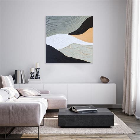 Pintura impresa sin marco Montañas abstractas 80x80 cm | Leroy Merlin