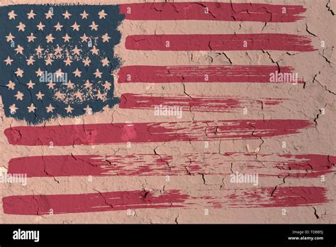background of the old American flag in grunge style Stock Photo - Alamy