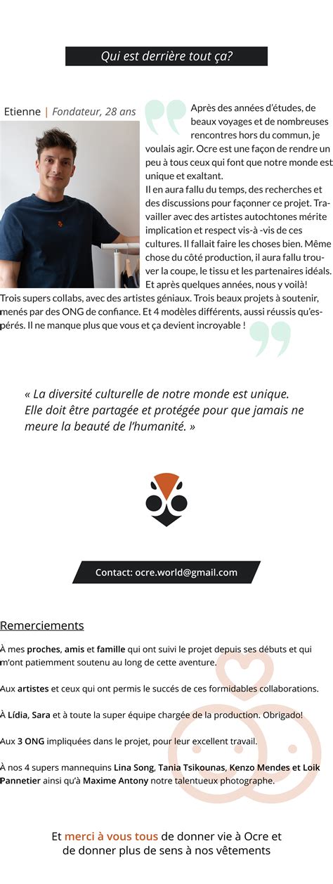 Ocre, collaborations autochtones