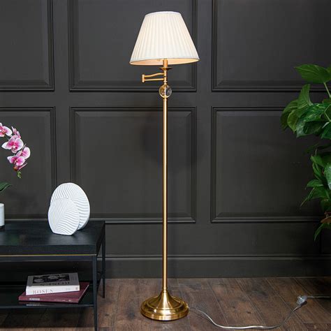 Mary Antique Brass Finish Floor Lamp – Lime Lace