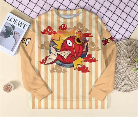 Buy Fish Hoodie, Kawaii Fish Sweatshirt, Cute Japanese Wave Graphic ...