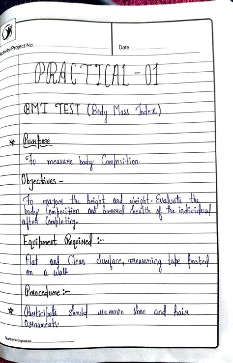 BMI and Fitness Tests Procedures and Scoring Guide (PE 101) - Studocu