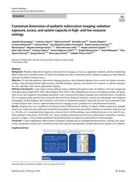 (PDF) Contextual dimensions of pediatric tuberculosis imaging ...