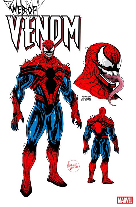 Web of Venom #1 (Marvel, April 2026) character design variant cover by ...