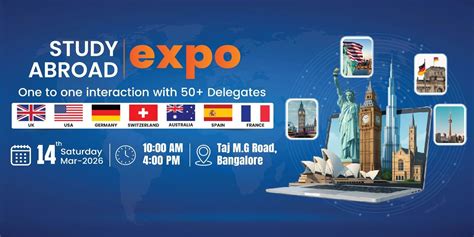 Study Abroad Expo 2026 Education Guide exhibitions Event Tickets ...