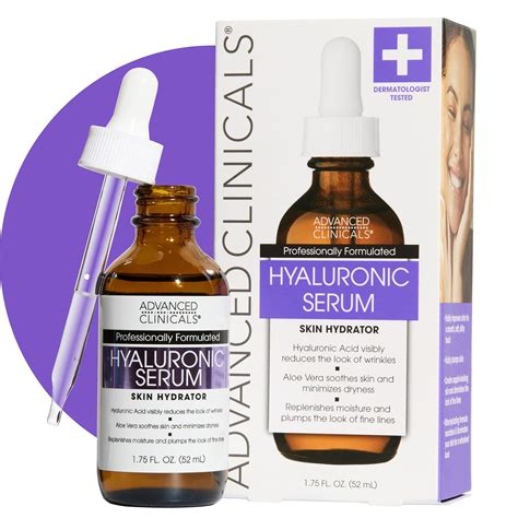 Amazon.com: Advanced Clinicals Hyaluronic Acid Serum For Face | Moisturizing Facial Skin Care ...