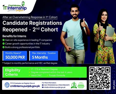CM Punjab IT Internship Program Advertisement - Say Job City