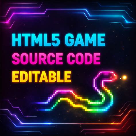Snake HTML5 Game Source Code – Neon Edition (Editable + Mobile) by ...