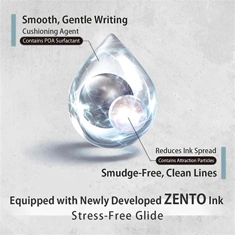 ZENTO Flow Model Ballpoint Pen Birch White Ink Color Black UBNZFL38.70 ...