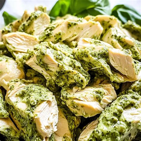Simple Pesto Chicken Salad - 3-Ingredients!