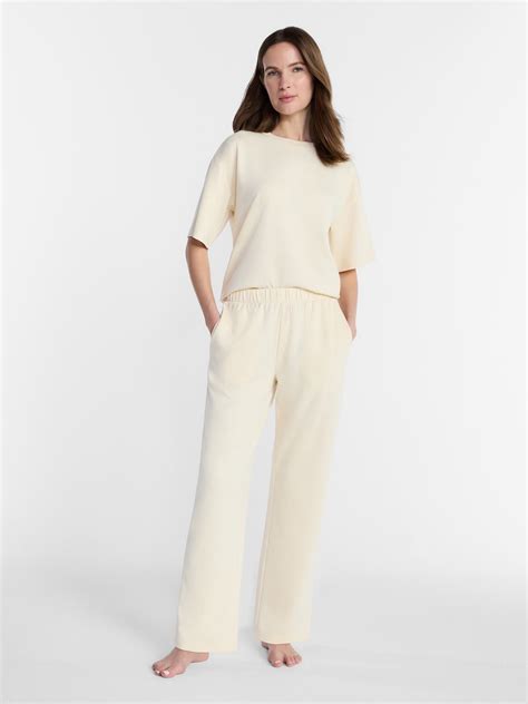 Lissome Women's Scuba Knit Top and Pants Lounge Set, 2-Piece, Sizes S ...