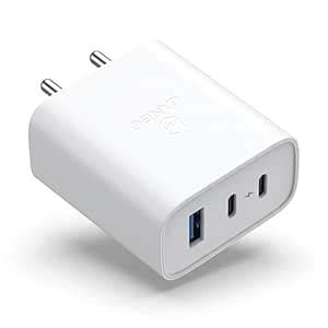 GANBO Adapto 65 W Mobile Charger Adapter with Dual Port USB A + PD Type ...