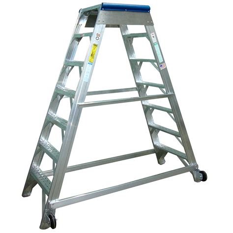 Metallic Ladder 8'- A-Frame Aircraft Maintnenance Ladder, Cast Feet ...