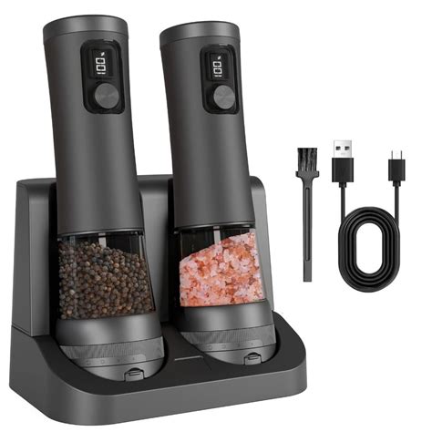 Yammee Electric Spices Mill With Clear Window USB C Rechargeable ...