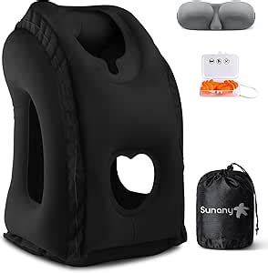 Amazon.com: Sunany Almohada de viaje, almohada inflable para el cuello ...