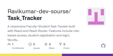 GitHub - Ravikumar-dev-sourse/Task_Tracker: A responsive Faculty ...