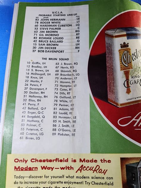 1955 Pigskin Review Southern California vs. UCLA Program - Sports ...