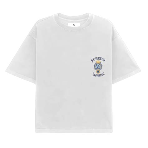 Polera Reserved Sapphire Heavyweight Boxy Blanca