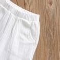 Boys Summer Linen Blend 2-Piece Outfit Short Sleeve Button-Down Shirt ...
