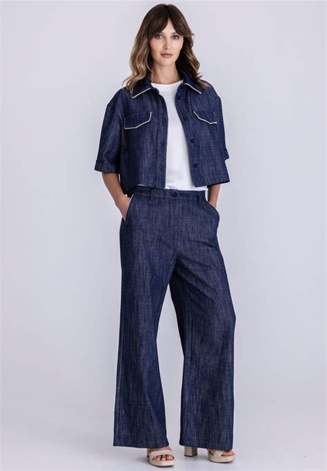 Beach Please Blazer - Blue Denim