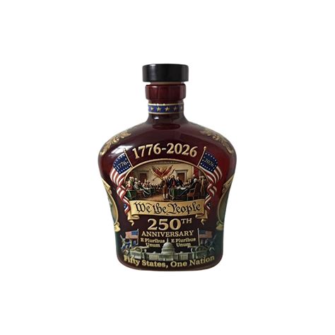 Decorr 2026 US 250th Anniversary Amber Red Decorative Whiskey Bottle ...