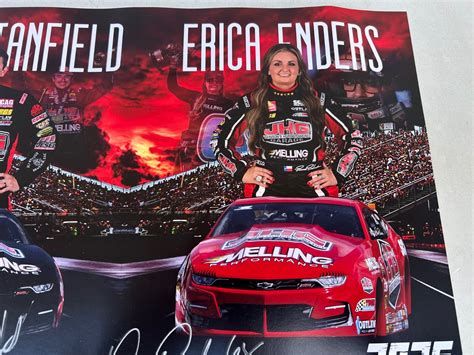 2025 Erica Enders & Aaron Stanfield Signed NHRA SEMA Poster 11x17