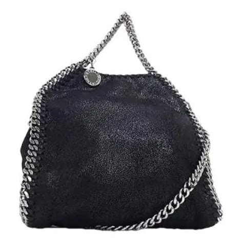 Falabella leather handbag Stella McCartney Black in Leather - 44482643