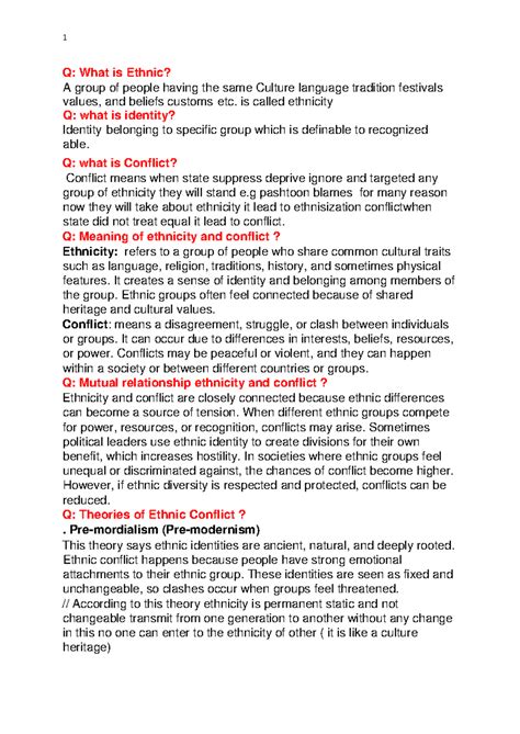 Ethnicity and Identity: Understanding Conflict Dynamics in Pakistan ...