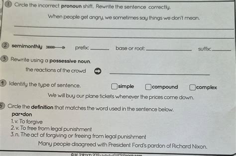 Solved: Circle the incorrect pronoun shift. Rewrite the sentence correctly. When people get ...