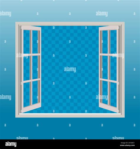 Window with white frame Stock Vector Images - Alamy