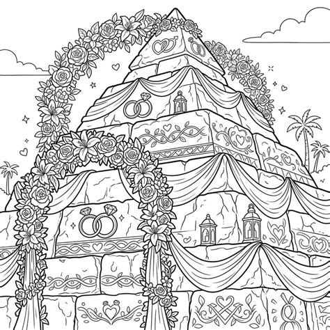 Pyramid Blocks Coloring Pages | Printable